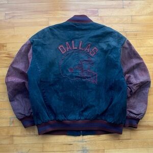 90s Dallas Football Varsity Leather Jacket